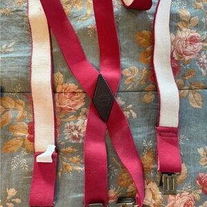 Filson Red and White Suspenders